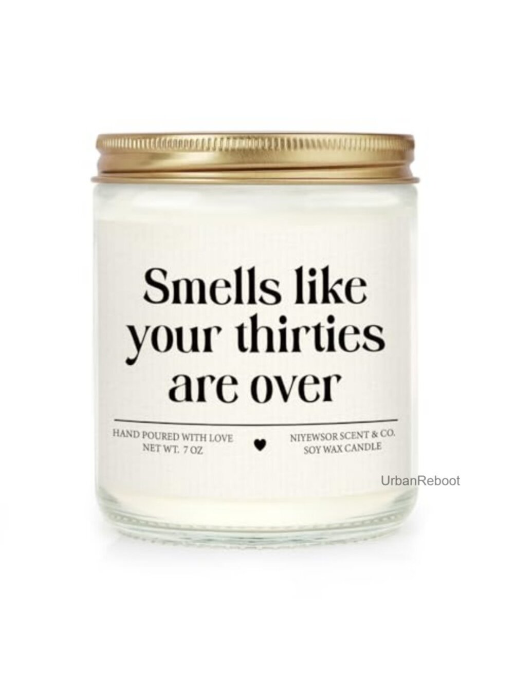 40th Birthday Candle Gift for Women Men Soy Wax Lavender Scented 35 Hour Burn